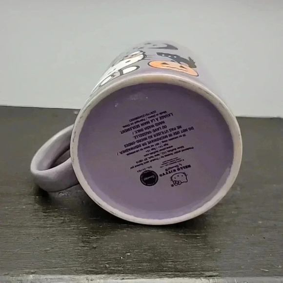 New Purple Hello Kitty Textured Halloween Coffee Mug By Sanrio - Picture 4 of 4